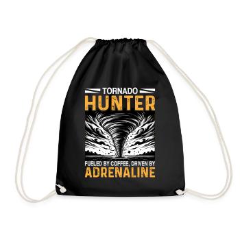 Storm Hunting Weather Lover Tornado Hunting Outfit - Drawstring Bag - black - Front