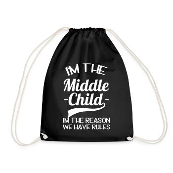 Famille Enfants Frères et sœurs Idée cadeau drôle - Sac de sport léger - noir - Devant