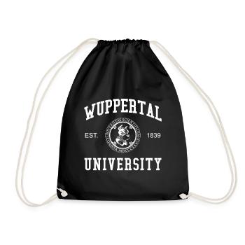 Wuppertal University University University of Applied Sciences - Drawstring Bag - black - Front