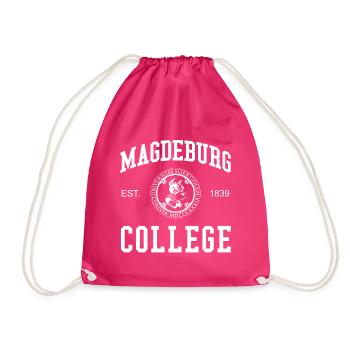 Magdeburg College University Universität Hochschul - Turnbeutel - Fuchsia - Vorne
