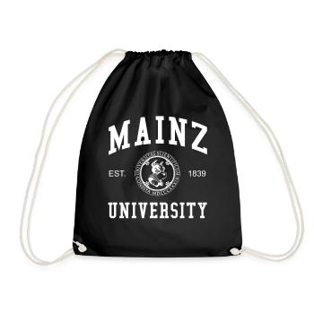 Mainz University Universität Hochschule Uni - Drawstring Bag - black - Front