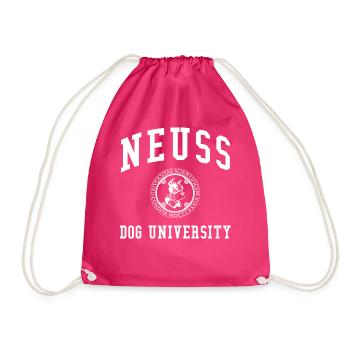 Neuss Dog University Universität Hochschule Uni - Drawstring Bag - fuchsia - Front
