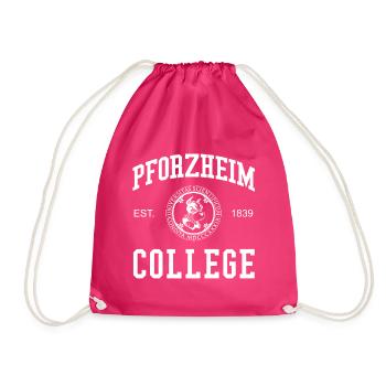 Pforzheim College University Universität Schule - Turnbeutel - Fuchsia - Vorne