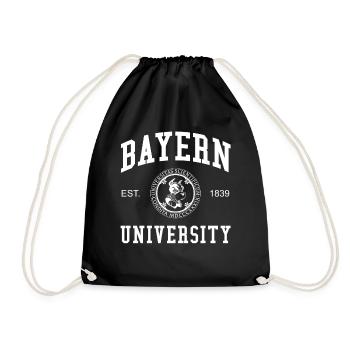 Bayern University Universität Hochschule Uni - Turnbeutel - Schwarz - Vorne