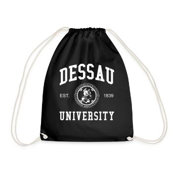 Dessau University Universität Hochschule Uni - Turnbeutel - Schwarz - Vorne