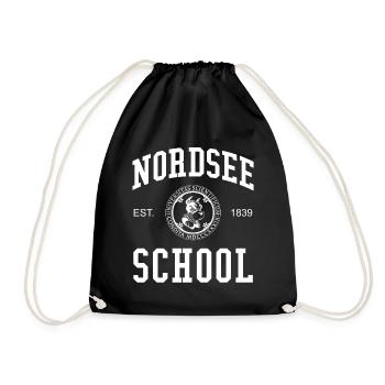 Nordsee School Universität Schule Uni University - Drawstring Bag - black - Front