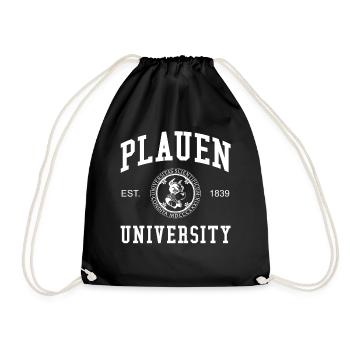 Plauen University Universität Hochschule Uni - Drawstring Bag - black - Front