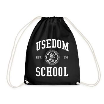 Usedom School Hochschule University Schule Uni - Drawstring Bag - black - Front