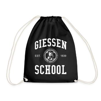Gießen School Hochschule University Schule Uni - Drawstring Bag - black - Front