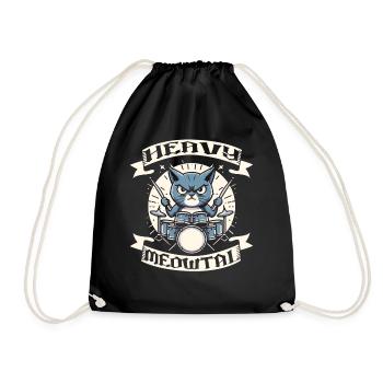 Heavy Metal Chat Musique Humour Drôle Idée Cadeau - Sac de sport léger - noir - Devant