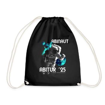 Abinaut 25 - Abitur 2025 - Turnbeutel - Schwarz - Vorne