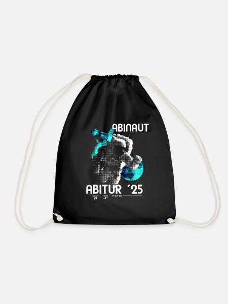 Abinaut 25 - Abitur 2025 - Turnbeutel - Schwarz
