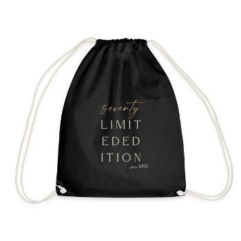 70th Birthday limited edition since 1955 Gift - Drawstring Bag - black - Front