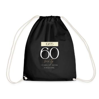 60e anniversaire ans d’être génial 1965 cadeau - Sac de sport léger - noir - Devant
