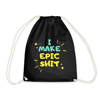 Je fais faire des choses épiques à la merde - Sac de sport léger - noir - Devant