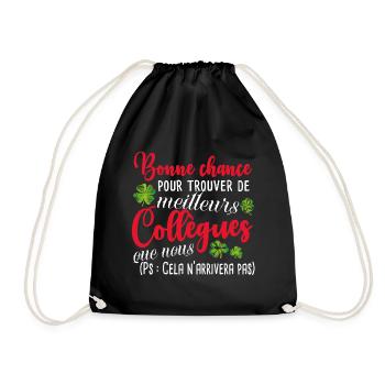 Humour Collègue Collègues Cadeau Départ Retraite - Sac de sport léger - noir - Devant