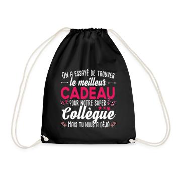 Collègue Retraite Femme T-shirt Mug Cadeau - Sac de sport léger - noir - Devant