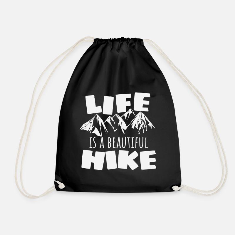 Das Leben ist eine schöne Wanderung Geschenk - Turnbeutel - Schwarz