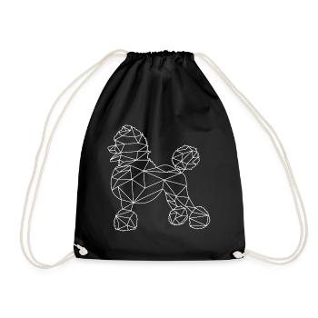 Pudel - Turnbeutel - Schwarz - Vorne