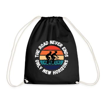 Cycling logo - Drawstring Bag - black - Front