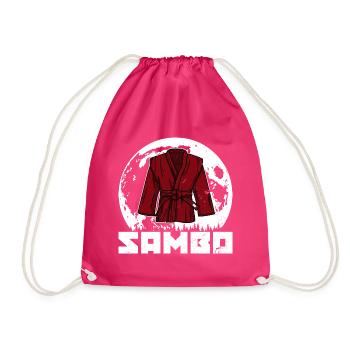 Sambo Kampfsportler Ringen Russische Kampfart - Turnbeutel - Fuchsia - Vorne