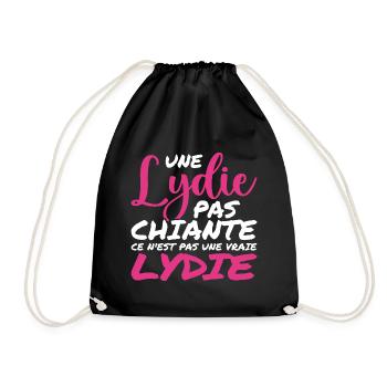 A not boring LYDIE is not a real LYDIE - Drawstring Bag - black - Front