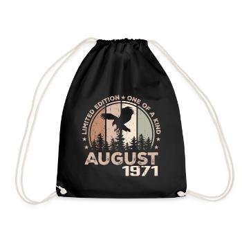 Unvergleichlich seit August 1971, 53. Jahrestag - Turnbeutel - Schwarz - Vorne