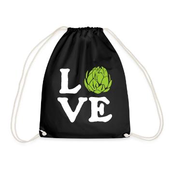 love artichoke Design for a lover of artichoke - Drawstring Bag - black - Front