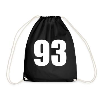 93 - Drawstring Bag - black - Front