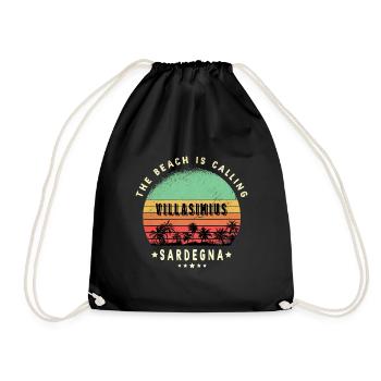 Design de plage de Villasimius, Sardaigne, Italie - Sac de sport léger - noir - Devant