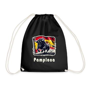 Pamplona Spain Torero España - Drawstring Bag - black - Front