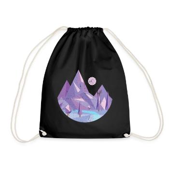 Geometric nature - Drawstring Bag - black - Front