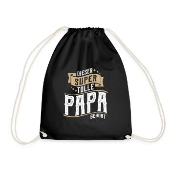 Dieser super tolle Papa gehört - Turnbeutel - Schwarz - Vorne