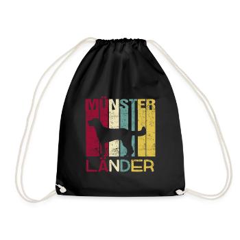 Petite silhouette vintage rétro de Münsterland - Sac de sport léger - noir - Devant