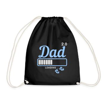 Papa 2 0 père papa deuxième enfant bébé - Sac de sport léger - noir - Devant