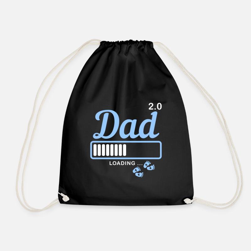 Dad 2 0 werdender Vater Papa zweites Baby Kind - Turnbeutel - Schwarz