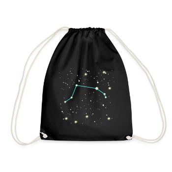 Conception de l'univers du signe du zodiaque Bélier - Sac de sport léger - noir - Devant