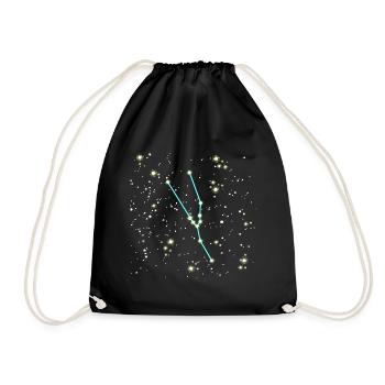 Conception de l'univers du signe du zodiaque taureau - Sac de sport léger - noir - Devant