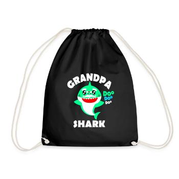 Requin grand-père en famille et en mer - Sac de sport léger - noir - Devant