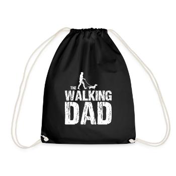 Teckel à poil dur Teckel The Walking Dad - Sac de sport léger - noir - Devant