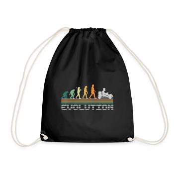 GoKart Go-Kart GoKartfahrer Evolution Drôle Rétro - Sac de sport léger - noir - Devant