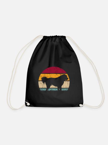 Do Khyi Tibetdogge Silhouette Retro Vintage - Turnbeutel - Schwarz
