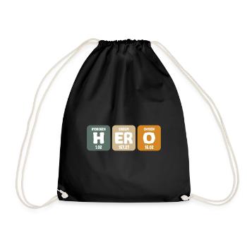 Hero Nerd Hero éléments chimiques rétro drôle - Sac de sport léger - noir - Devant