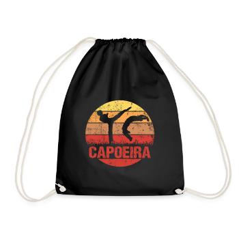 Capoeira art martial lever du soleil silhouette - Sac de sport léger - noir - Devant