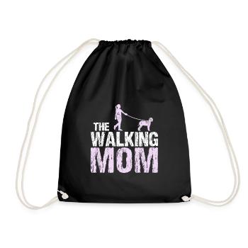 Lagotto The Walking Mom Gassi Saying for Females - Drawstring Bag - black - Front