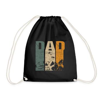 Parachutisme Papa Papa Retro - Sac de sport léger - noir - Devant