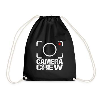 Camera Film Crew for Filmmaker Cameraman - Drawstring Bag - black - Front