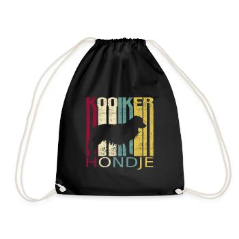 Kooikerhondje Kooiker Vintage Rétro - Sac de sport léger - noir - Devant