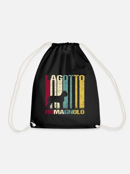 Lagotto Romagnolo Vintage - Drawstring Bag - black