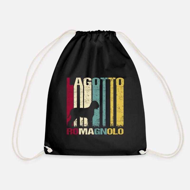 Lagotto Romagnolo Vintage - Drawstring Bag - black